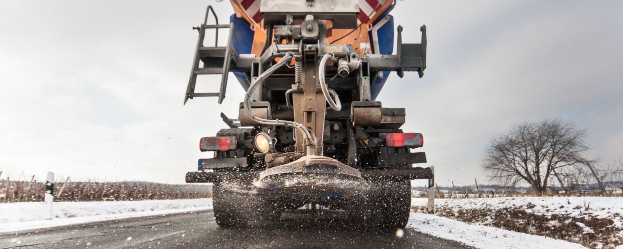 Das Salz wird ausgebracht. Das Salz wird ausgebracht.